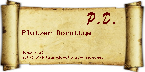 Plutzer Dorottya névjegykártya